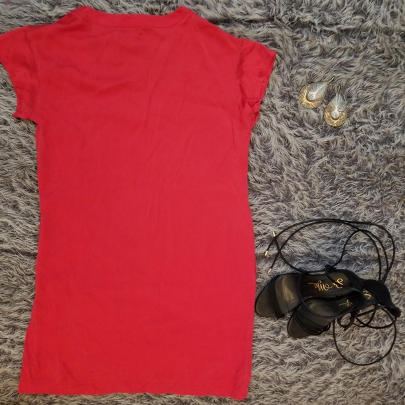 Rachel Mara 100% Silk Red Dress w/Side Pockets - Picture 2 of 3